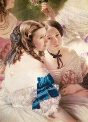 La emperatriz Eugenia rodeada de sus damas de compañía (detalle)